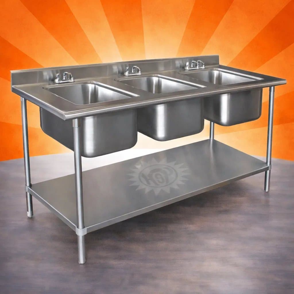 SS Three Bowl Sink
