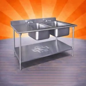 SS two bowl sink